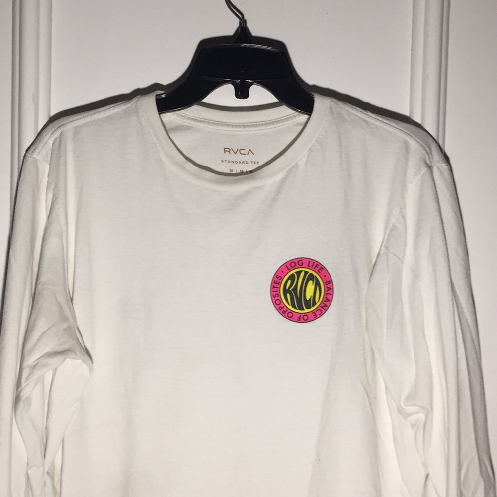 White RVCA long sleeve tee